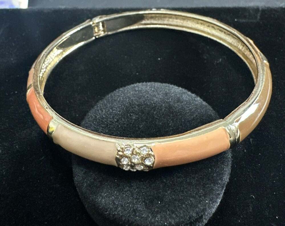 Sequin Nordstrom Colorful Thin Gold Tone Enamel Hinge Bangle $25 NWOT #62